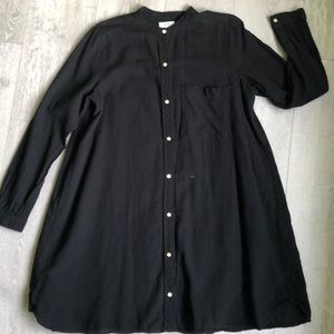 ARITZIA Wilfred Cotton Shirt Tunic, Black